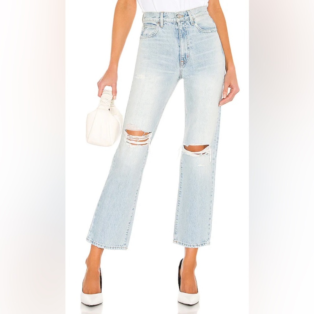NWT SLVRLAKE London Ankle Distressed Knee Jeans
